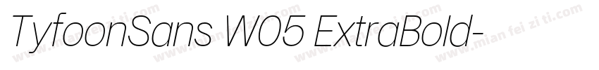 TyfoonSans W05 ExtraBold字体转换